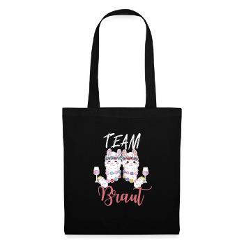Damen Team Braut Lama Bachelorette-Party Geschenk - Stoffbeutel - Schwarz - Vorne