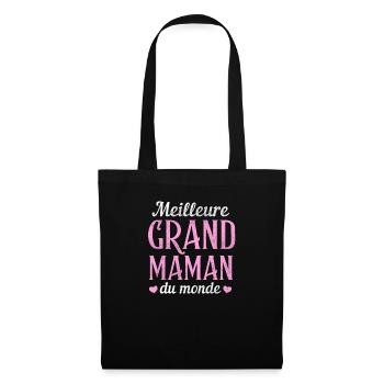Meilleure Grand Maman Du Monde Grand Mere Fete - Stoffbeutel - Schwarz - Vorne