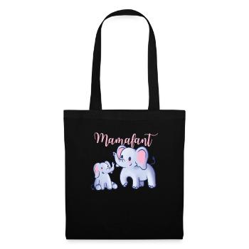 Meilleur maman maman maman maman éléphant - Sac en tissu - noir - Devant