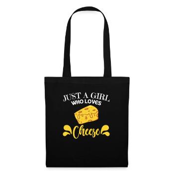 A girl who likes cheese, a gift - Tote Bag - black - Front