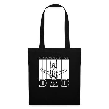 Gymnastik Vater Geschenksportler Sport Sportler - Stoffbeutel - Schwarz - Vorne