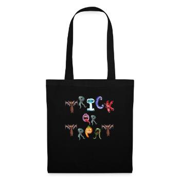 Doux ou aigre Halloween petit monstre - Sac en tissu - noir - Devant