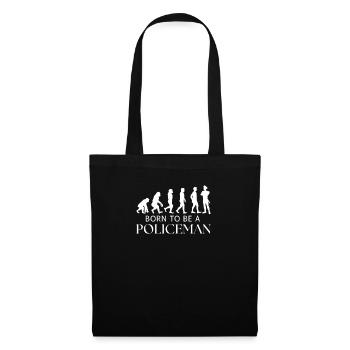 Born as a police officer Development Profession Uniforms - Tote Bag - black - Front