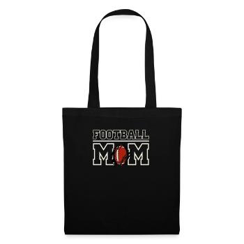 Fußball Mom Sport American Football Geschenk - Stoffbeutel - Schwarz - Vorne