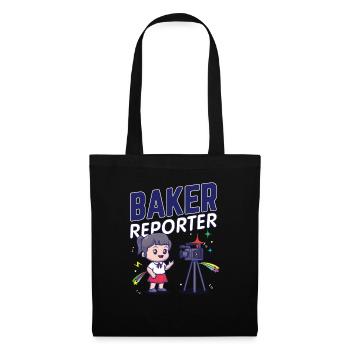 Baker Reporter Camera Microphone Girl Stars Quote - Tote Bag - black - Front