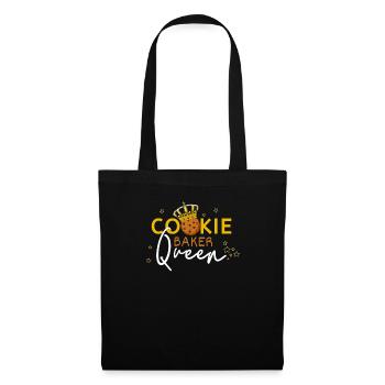 Сookie Baker Queen Cook Chef Stars Crown Citation - Sac en tissu - noir - Devant