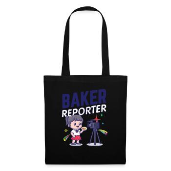 Baker Reporter Camera Microphone Girl Stars Quote - Tote Bag - black - Front