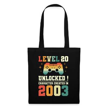 Level 20 Birthday Gamer 20 Years - Tote Bag - black - Front