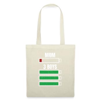 Mutter Von 3 Jungen Humor Geschenk Familie Günstig - Stoffbeutel - Natur - Vorne