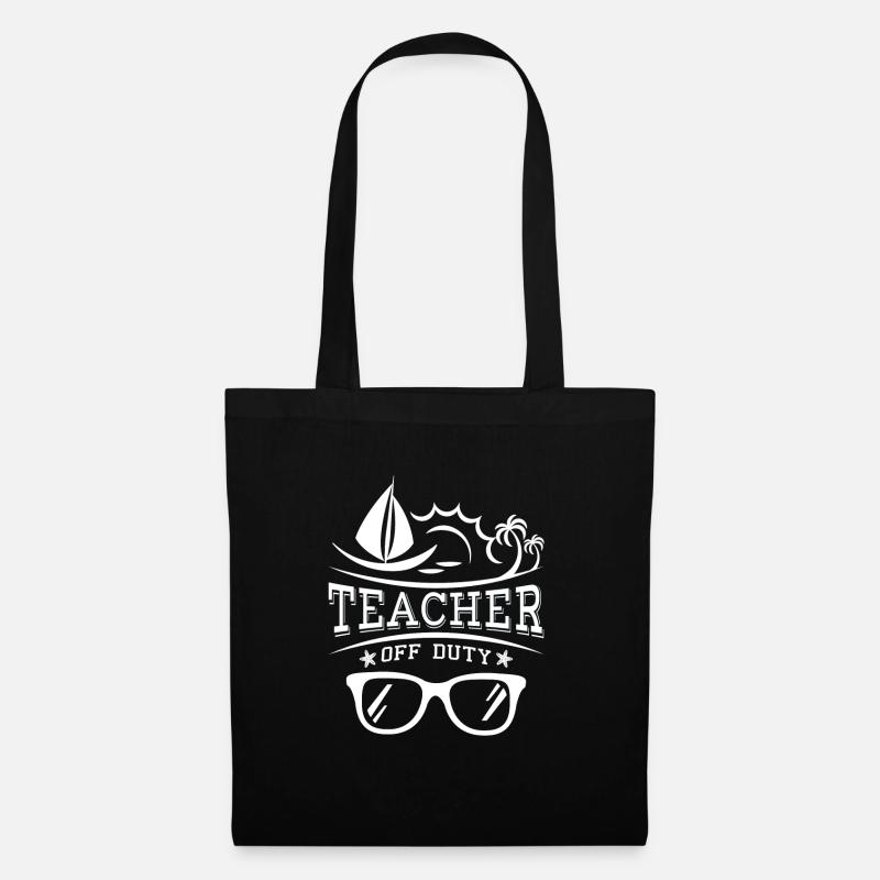 Teacher off Duty - fun school - Stoffbeutel - Schwarz