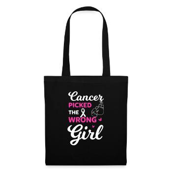 Mauvaise fille choisie - Sensibilisation au cancer - Sac en tissu - noir - Devant
