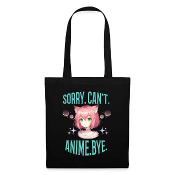 Sorry. Can't. Anime. Bye. Saying Manga Girl - Tote Bag - black - Front