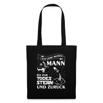 Ich liebe meinen Mann - - Stoffbeutel - Schwarz - Vorne