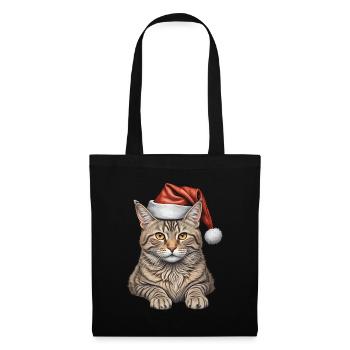 Cute christmas cat - Tote Bag - black - Front