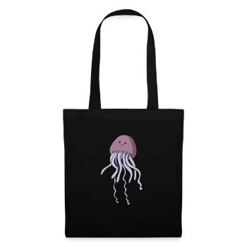 La méduse - Sac en tissu - noir - Devant