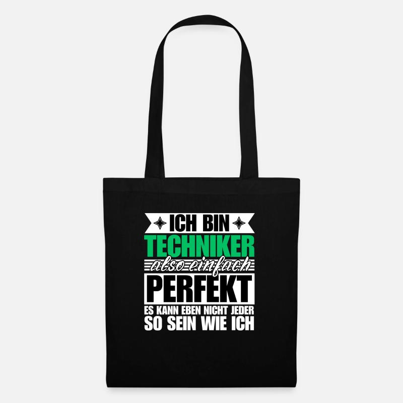 Perfekter Techniker - Stoffbeutel - Schwarz