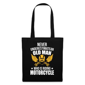 old men motorcycle - Tote Bag - black - Front