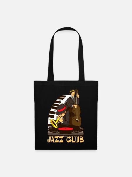Jazz Club Jam Session Jazz Liebhaber Design - Stoffbeutel - Schwarz