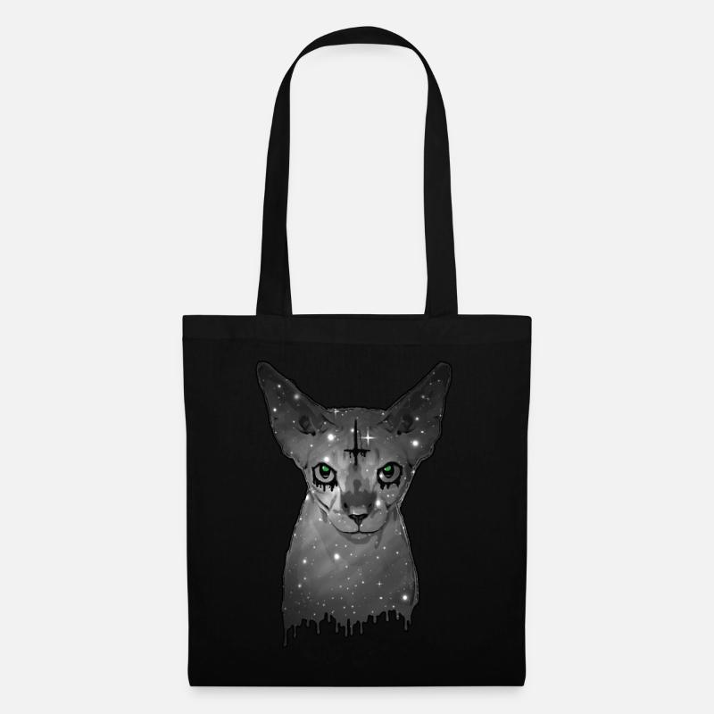 Ägyptische Katze Sphynx Cat - Stoffbeutel - Schwarz