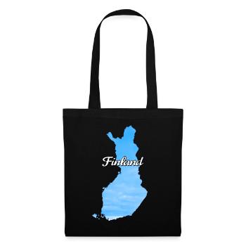 The map of Finland Suomi, blue color - Tote Bag - black - Front