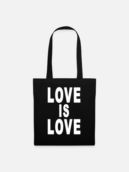 Love is love white - Tote Bag - black