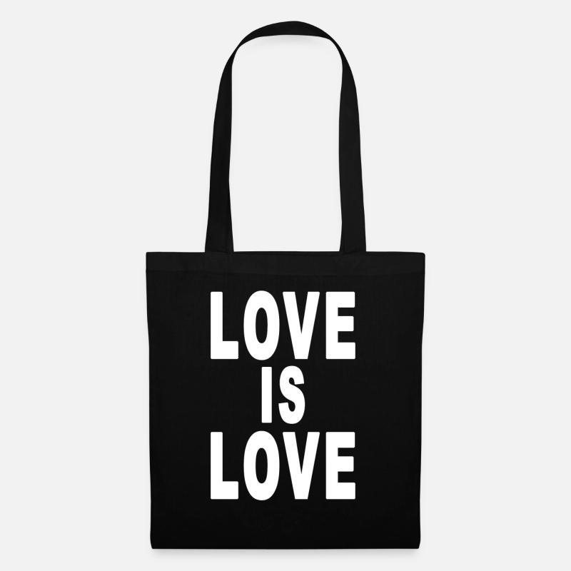L’amour est l’amour blanc - Sac en tissu - noir