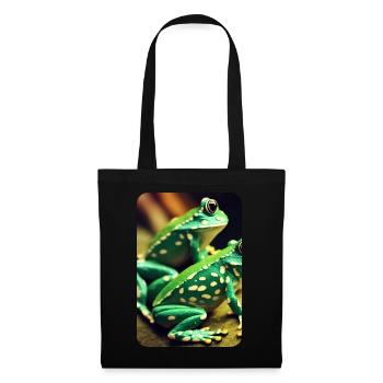 Frosch oder nicht? #043 Artenschutz und Nachhaltig - Stoffbeutel - Schwarz - Vorne