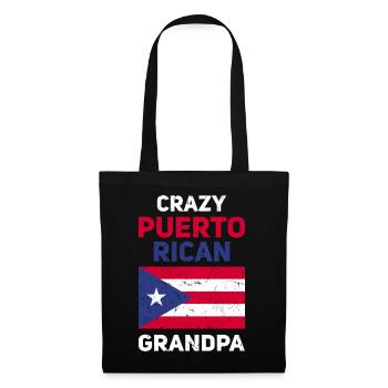 Puerto Rico Flagge | Puerto Ricaner Geschenkideen - Stoffbeutel - Schwarz - Vorne