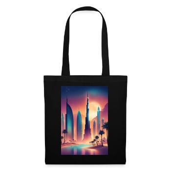 Paysage urbain coloré de l’est - Sac en tissu - noir - Devant
