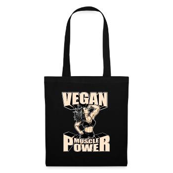 Vegan Muscle Power Strong and Energy - Tote Bag - black - Front
