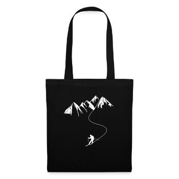 Skiers Skiing Winter sports - Tote Bag - black - Front
