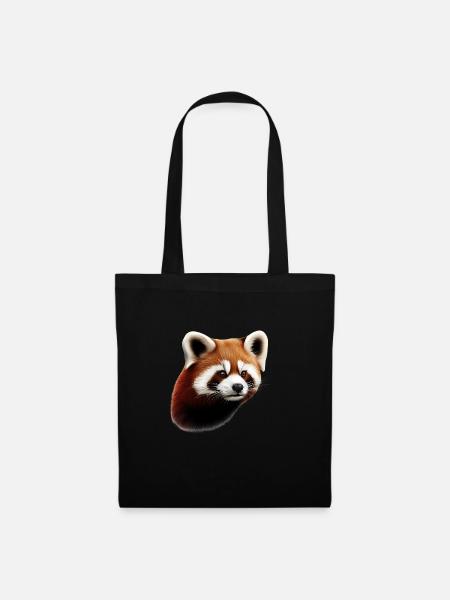 Roter Panda - Stoffbeutel - Schwarz