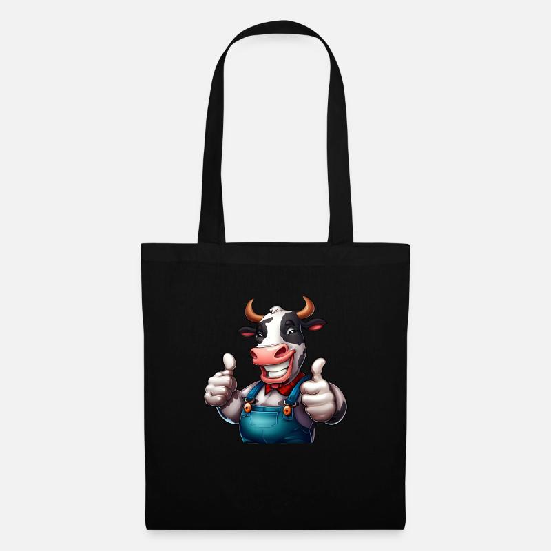 Ferme de vaches - Sac en tissu - noir