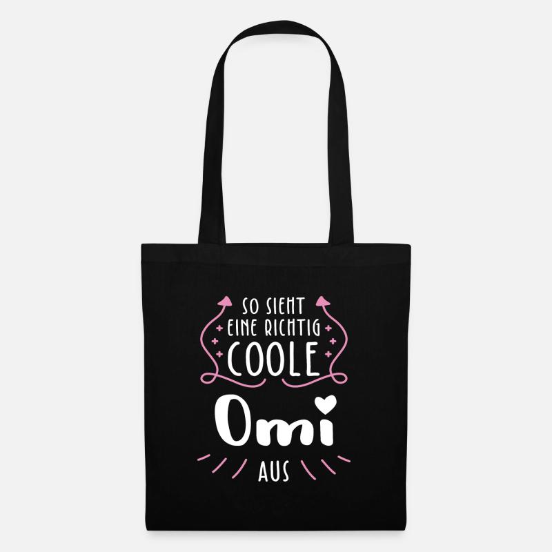 So Sieht Eine Richtig Coole Omi Aus - Stoffbeutel - Schwarz