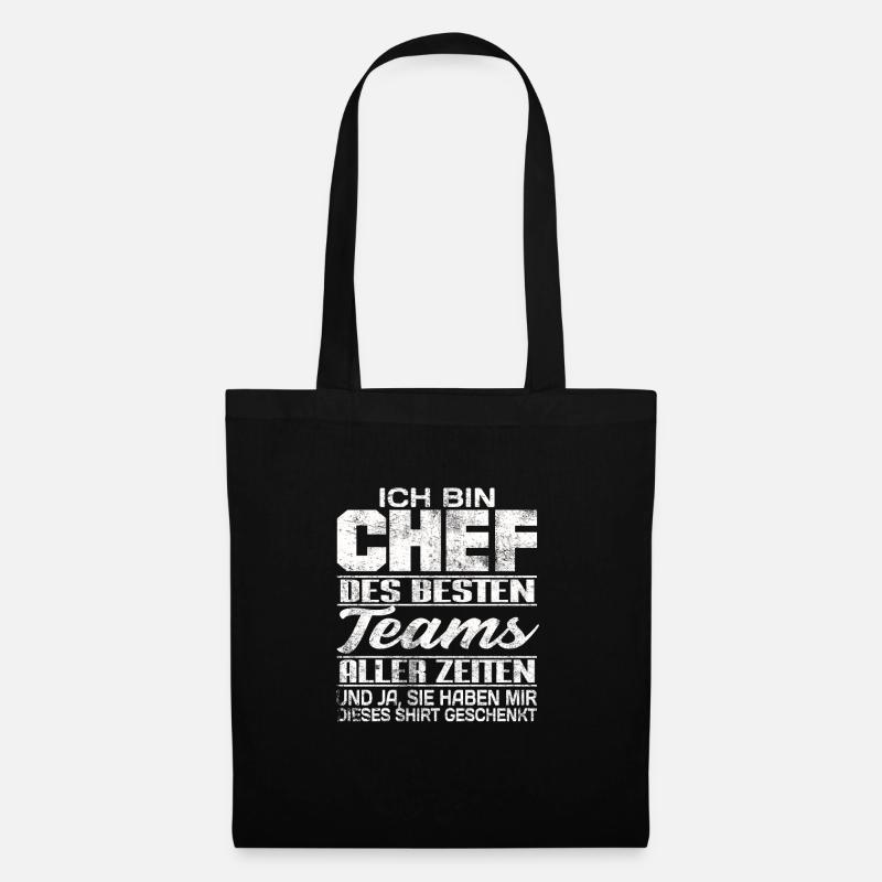 Chef Lustig Geschenk Team - Stoffbeutel - Schwarz
