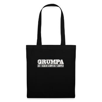Papy grincheux - Sac en tissu - noir - Devant