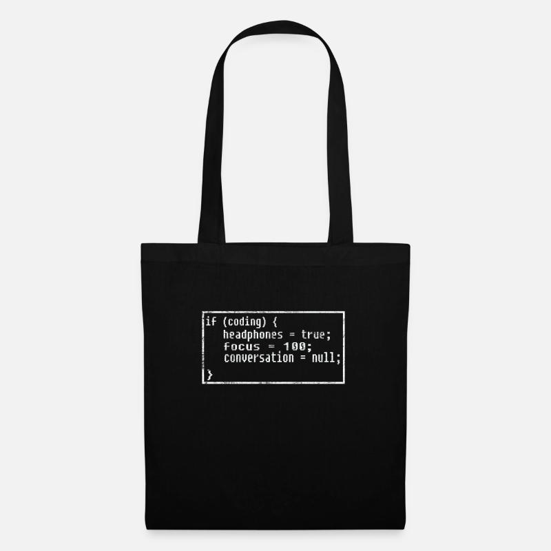 Codeurs codant - Sac en tissu - noir