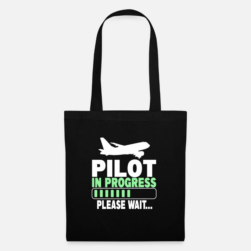 Pilot In Progress Please Wait - Stoffbeutel - Schwarz