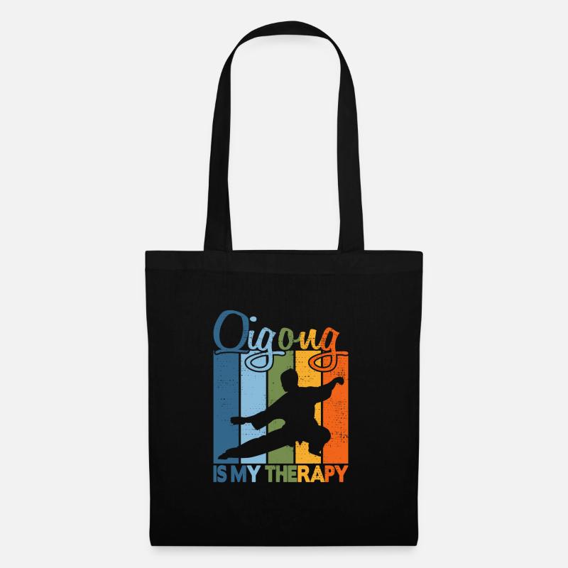 Qigong is my Therapy - Stoffbeutel - Schwarz