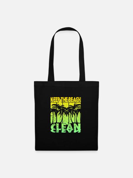 Keep the Beach clean - Stoffbeutel - Schwarz