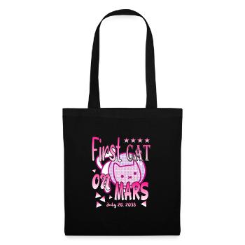 First Cat on Mars - Tote Bag - black - Front