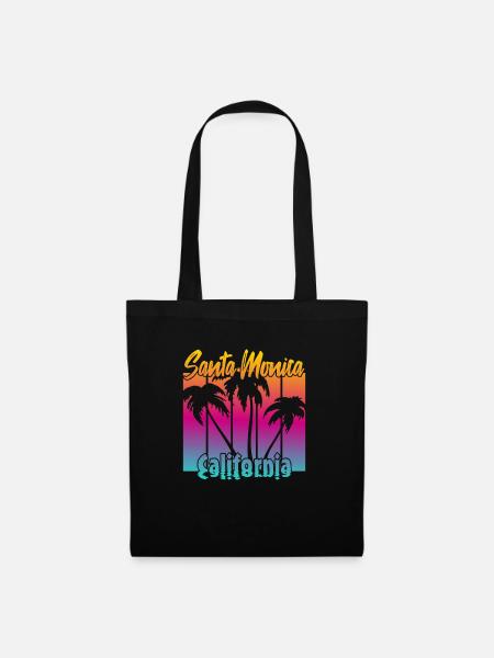 Santa Monica California - Stoffbeutel - Schwarz
