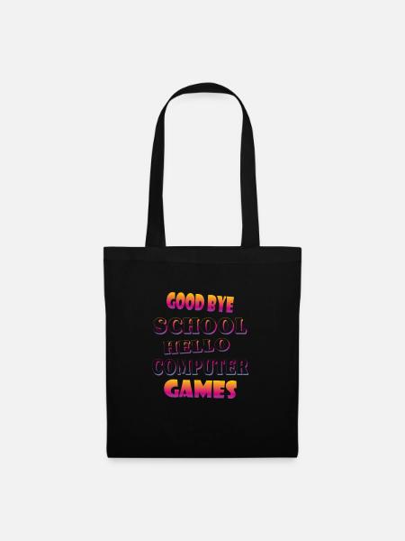 Schule Gamer Schüler - Stoffbeutel - Schwarz
