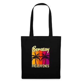 Coucher de soleil Boracay Philippines - Sac en tissu - noir - Devant
