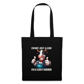 Vache fermière - Sac en tissu - noir - Devant