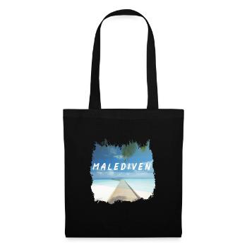 Îles Maldives Vacances Mer Palmiers Voyage Cadeau - Sac en tissu - noir - Devant