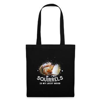 Écureuil - Sac en tissu - noir - Devant
