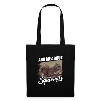Écureuil - Sac en tissu - noir - Devant