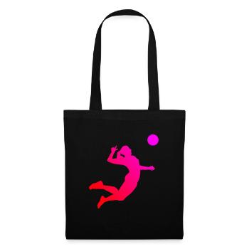 Joueur de volleyball masculin volleyball volleyball - Sac en tissu - noir - Devant