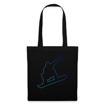 Snowboarder Snowboard Snowboard Hommes Wintersp - Sac en tissu - noir - Devant